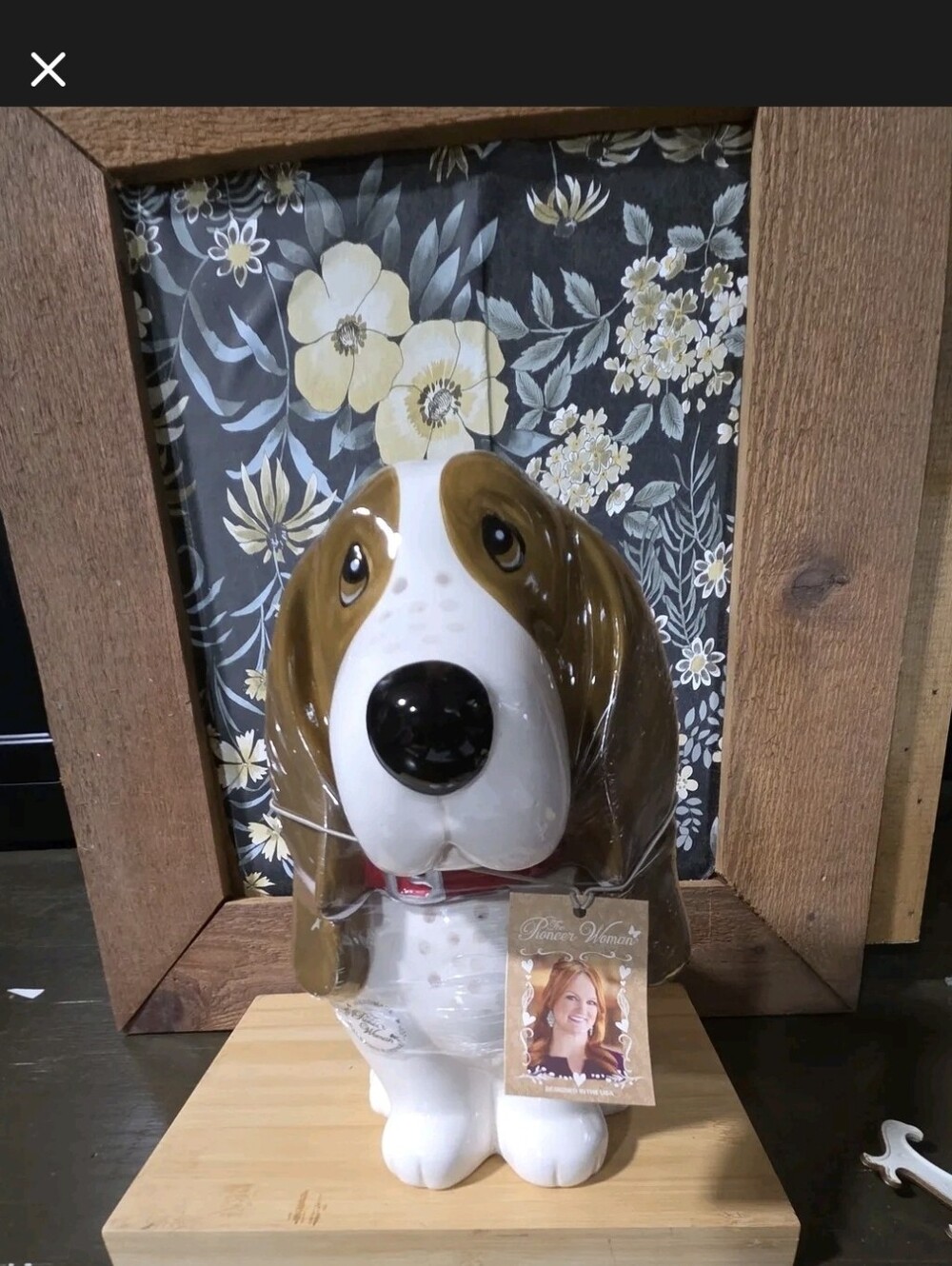NWT Pioneer Woman Basset Hound Ceramic Cookie Jar